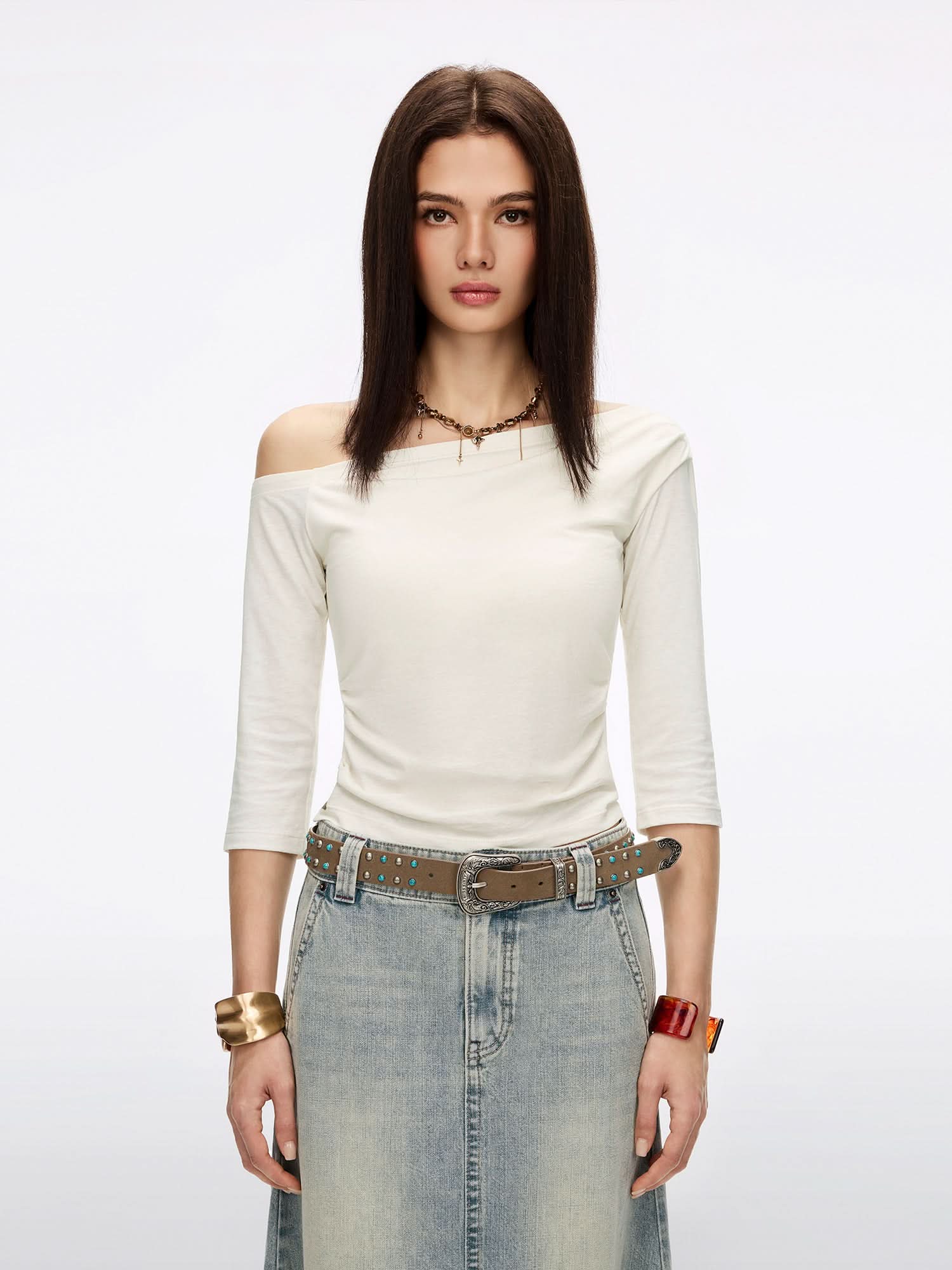Studded Genuine Leather Belt - Image 2