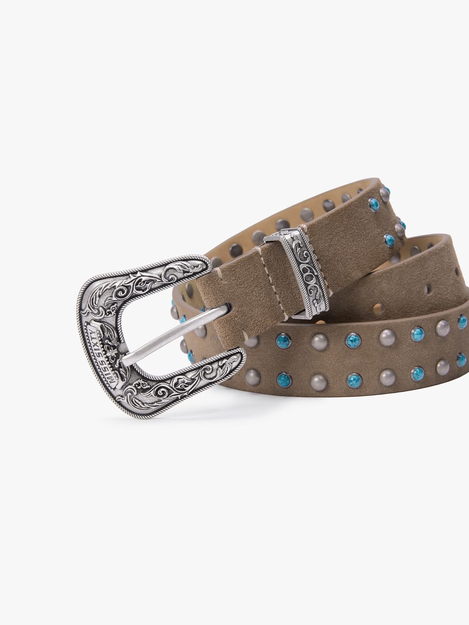 Studded Genuine Leather Belt - Image 5