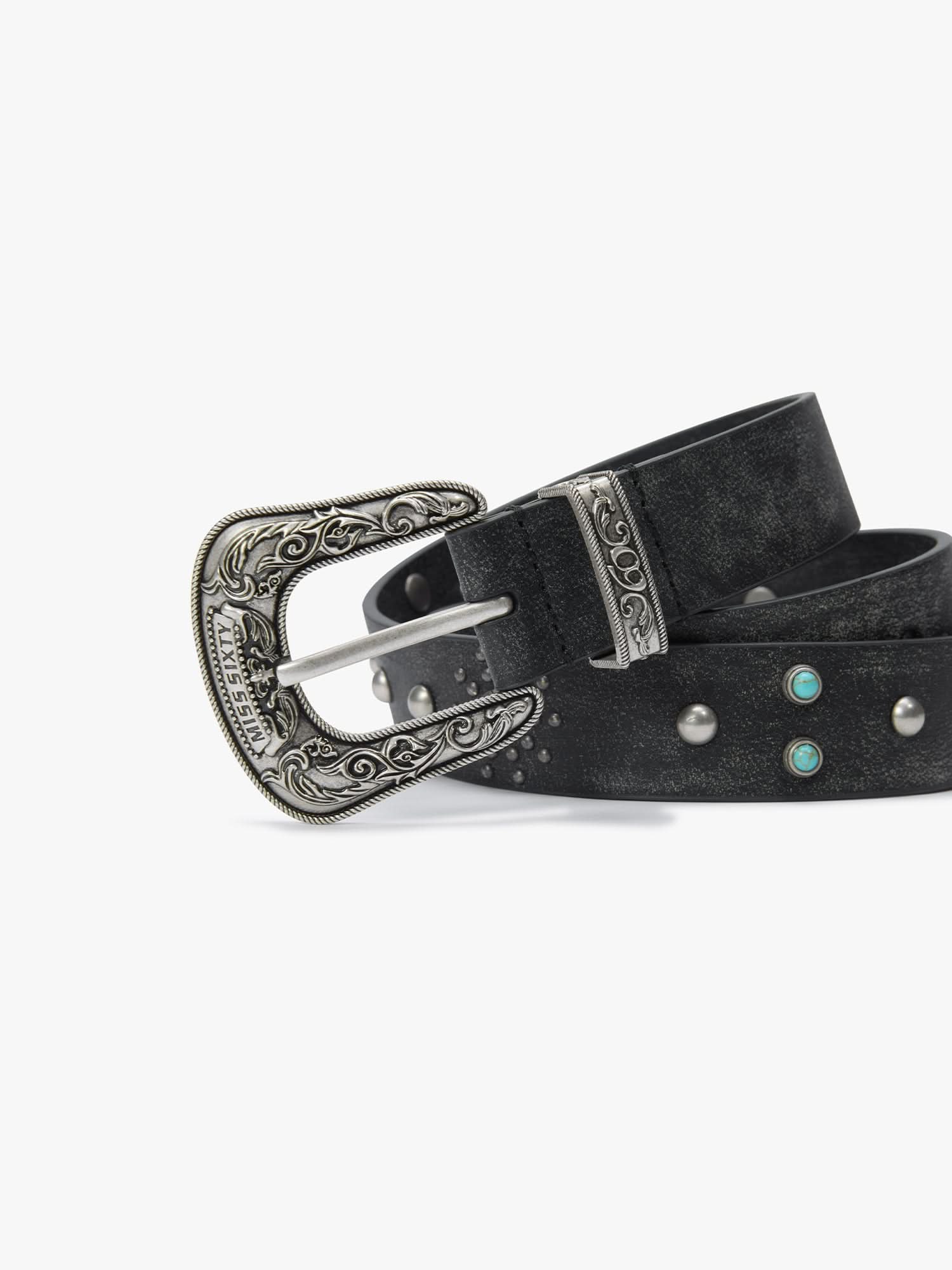 Studded Genuine Leather Belt - Image 5