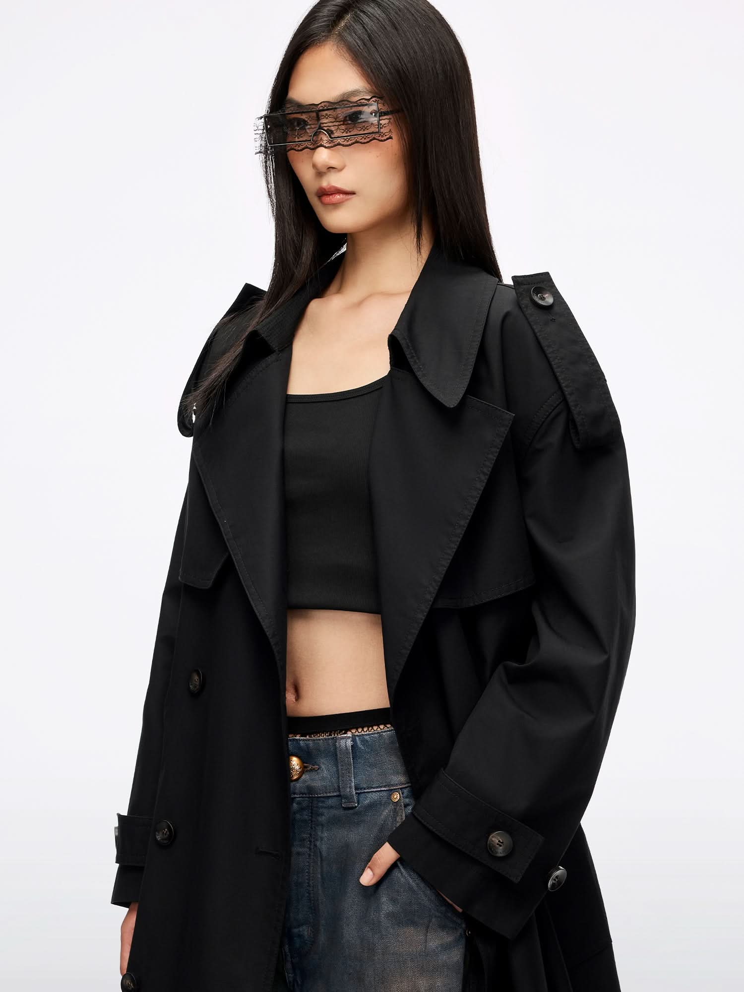 Trench Coat with Belt - Image 3