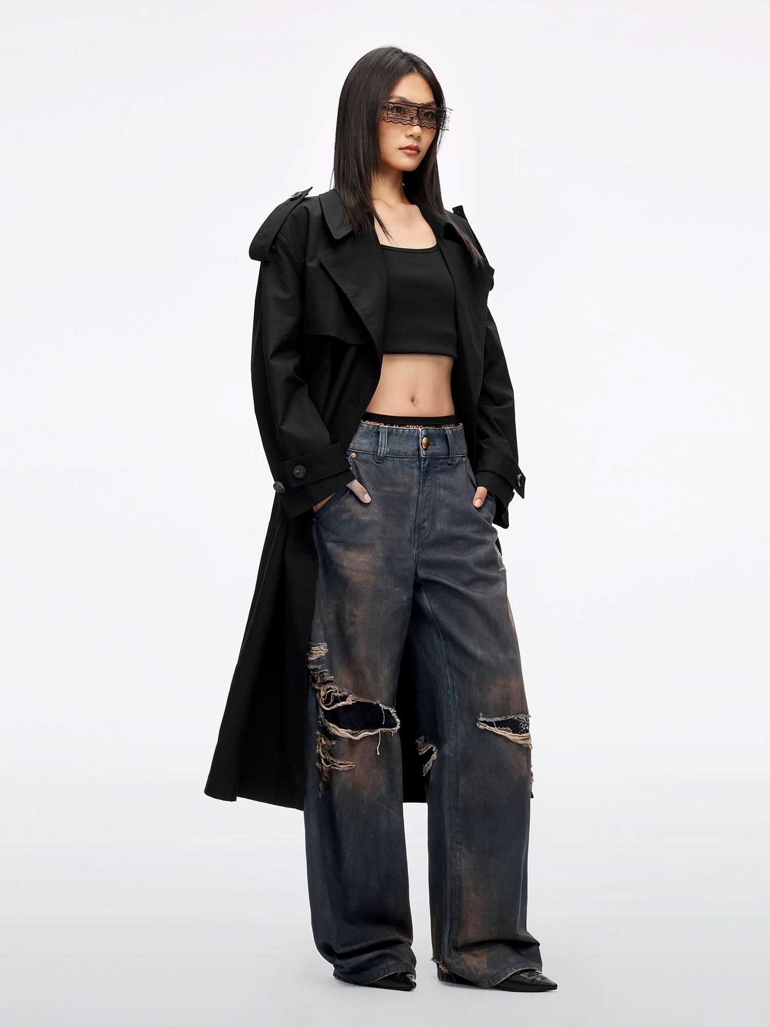 Trench Coat with Belt - Image 4