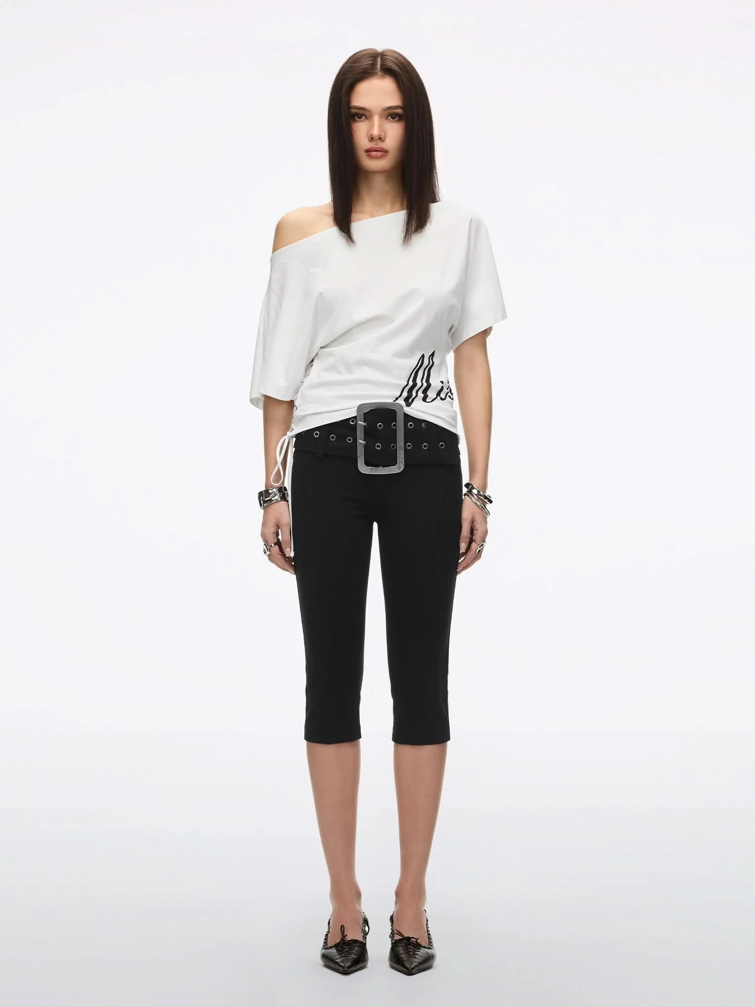 Wide-Waistband Capri Pants - Image 2