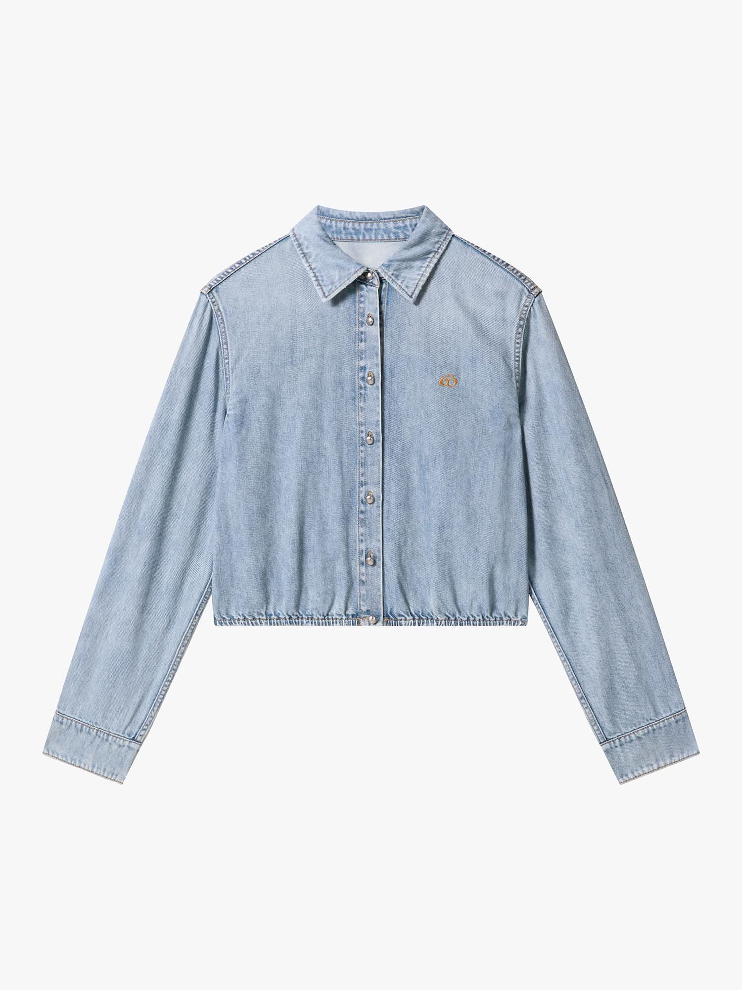 Wing Cutout Denim Shirt - Image 5