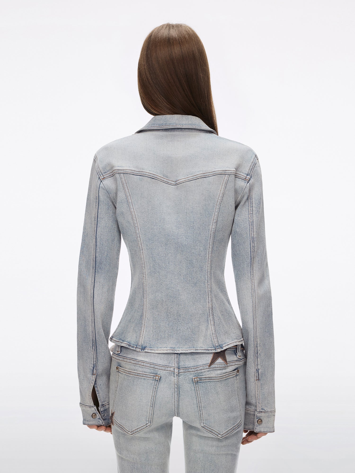 Zipper Denim Shirt - Image 3