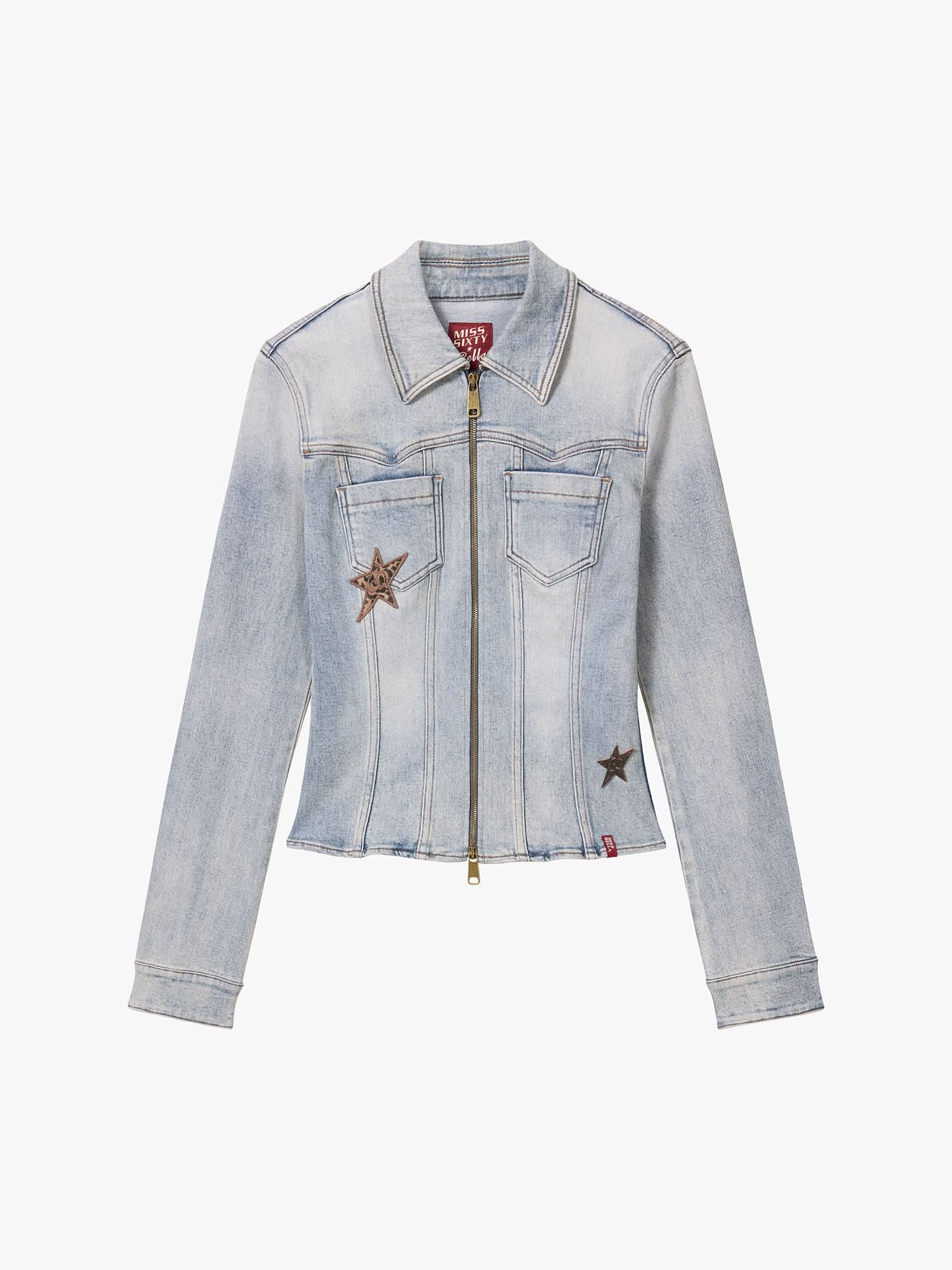 Zipper Denim Shirt - Image 6